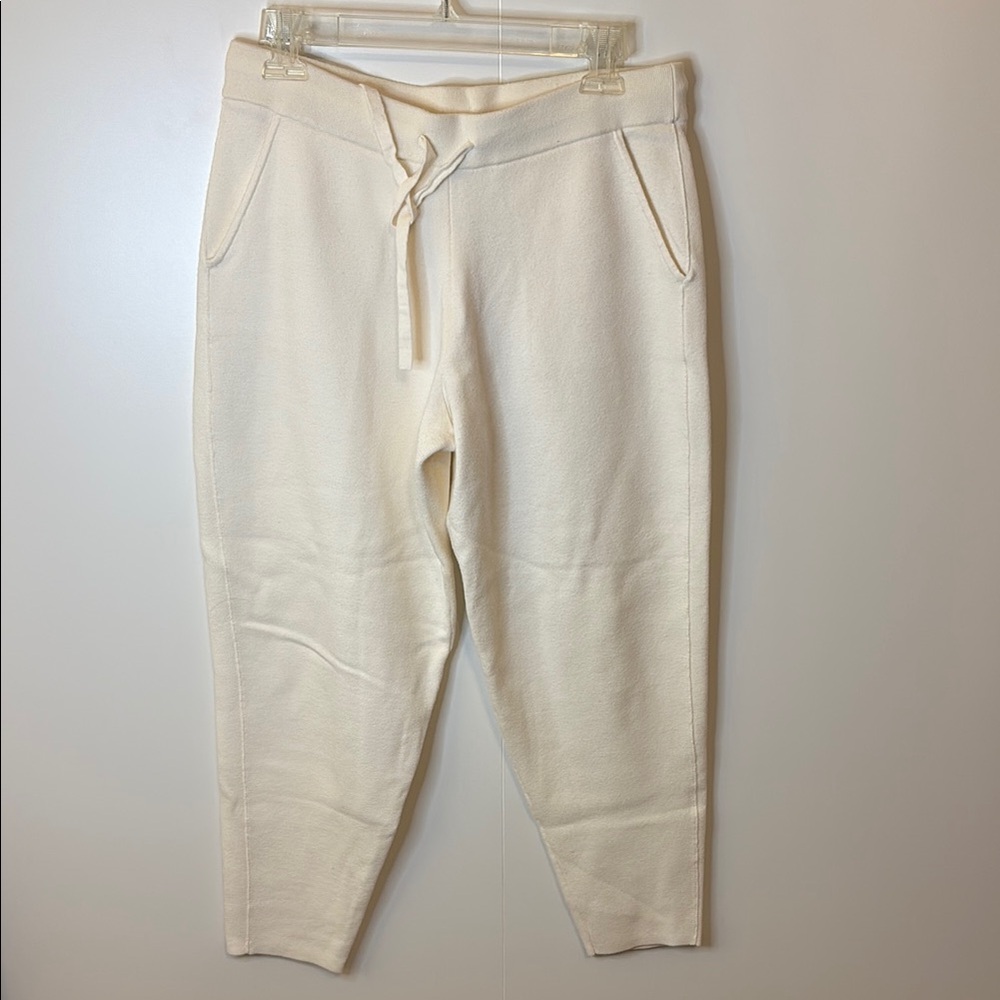 Banana Republic Cream Cotton Sweater Track Pants